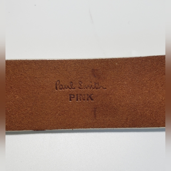 Paul Smith Off White Leather Belt with Anchor Buckle - Picture 5 of 14